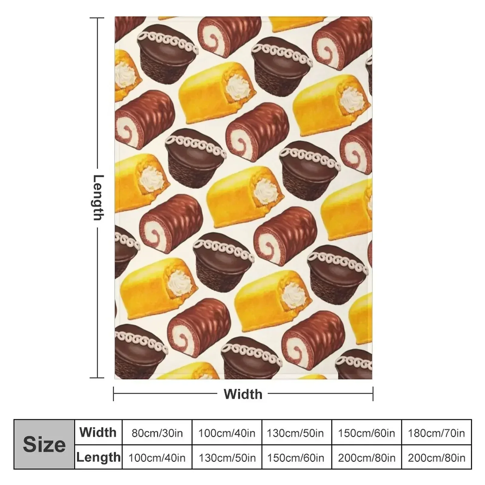 American Snack Cakes Pattern Throw Blanket Flannels Hairys for sofa Blankets