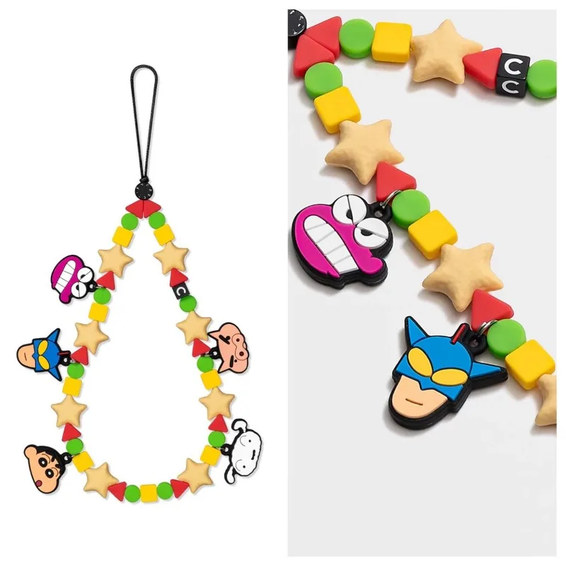 New Crayon Shin-chan Nohara Shinnosuke Creative Animation Peripheral Cartoon Mobile Phone Hanging Chain Cute All-match Lanyard view 3