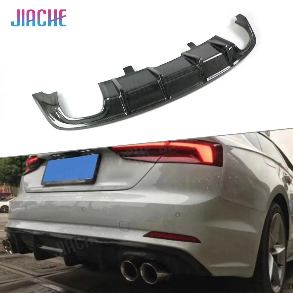 

Carbon Fiber / FRP Rear Lip Diffuser Spoiler for Audi A5 Sline S5 Sedan 4 door Not A5 Standard 2017 -2019 Bumper Protector