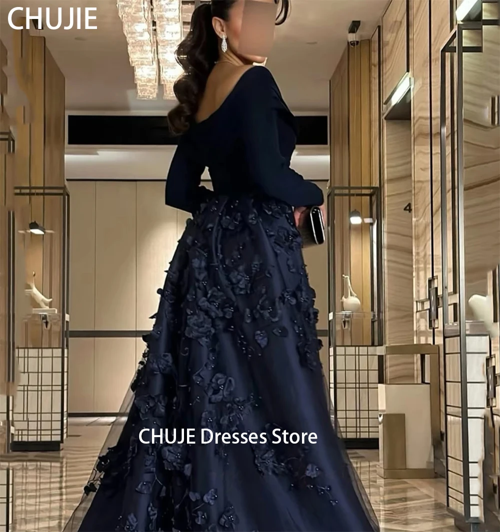 Personalizado preto de luxo feminino vestido de noite vestidos de aniversário com flores ocasião especial vestido de festa de casamento vestidos robe