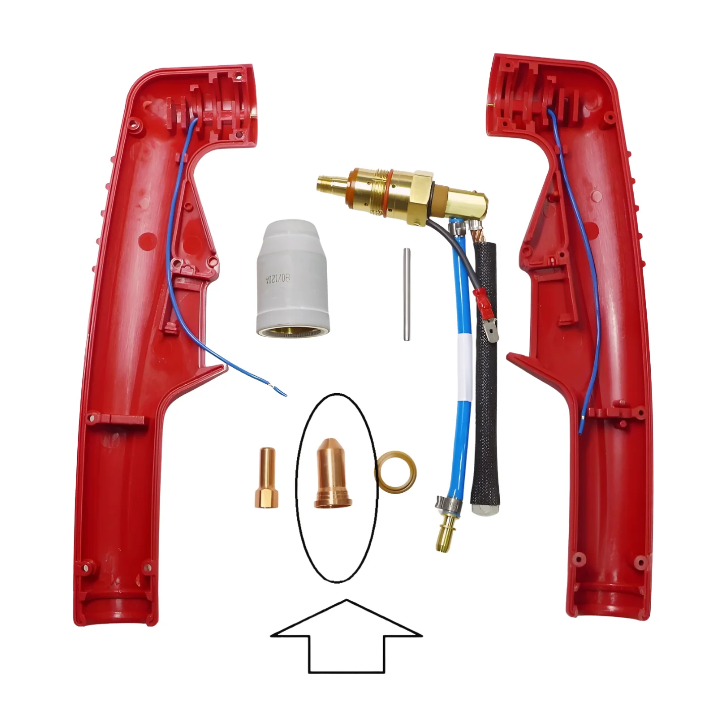 Ponta da tocha de corte plasma, 51246 bocal, 1,0 1,1 1,2 1,4 1,5 1,6mm, 40-120A PT100 PT-100 IPT-100 PTM100, se Fits Fubag P100, 10 pcs