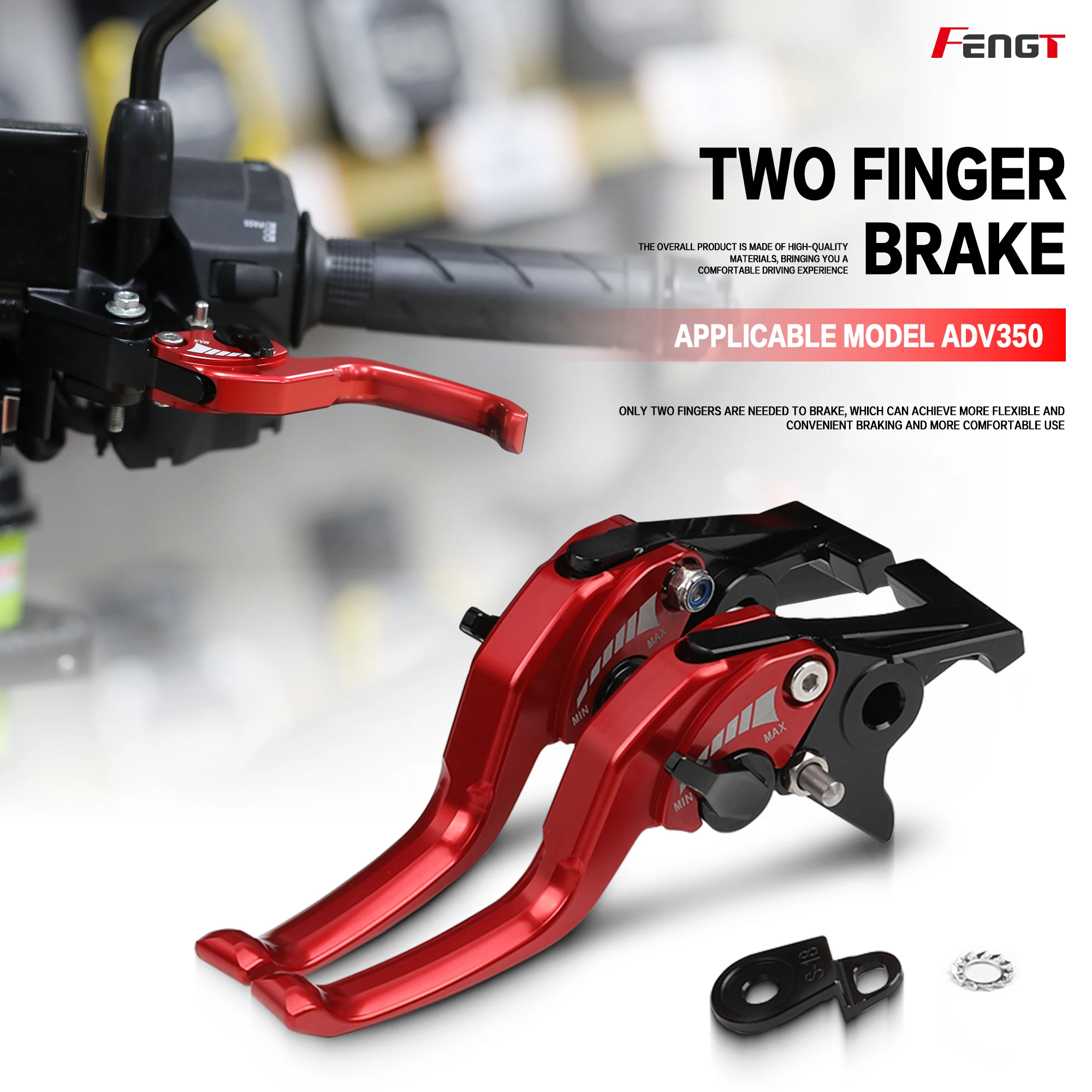 

Parking Function Brake Lever Set For Honda ADV 350 ADV350 2021-2025 Accessories Folding Handle Levers with Parking Lock Stopper