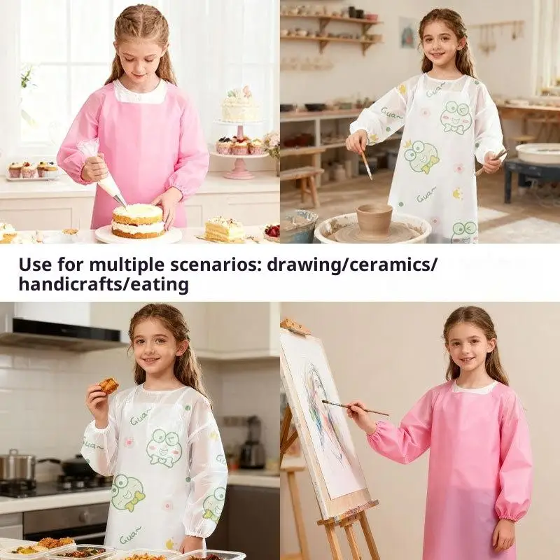 

Kids Painting Aprons Adjustable Chef Art Apron For Cooking Baking Painting Crafting Christmas Party