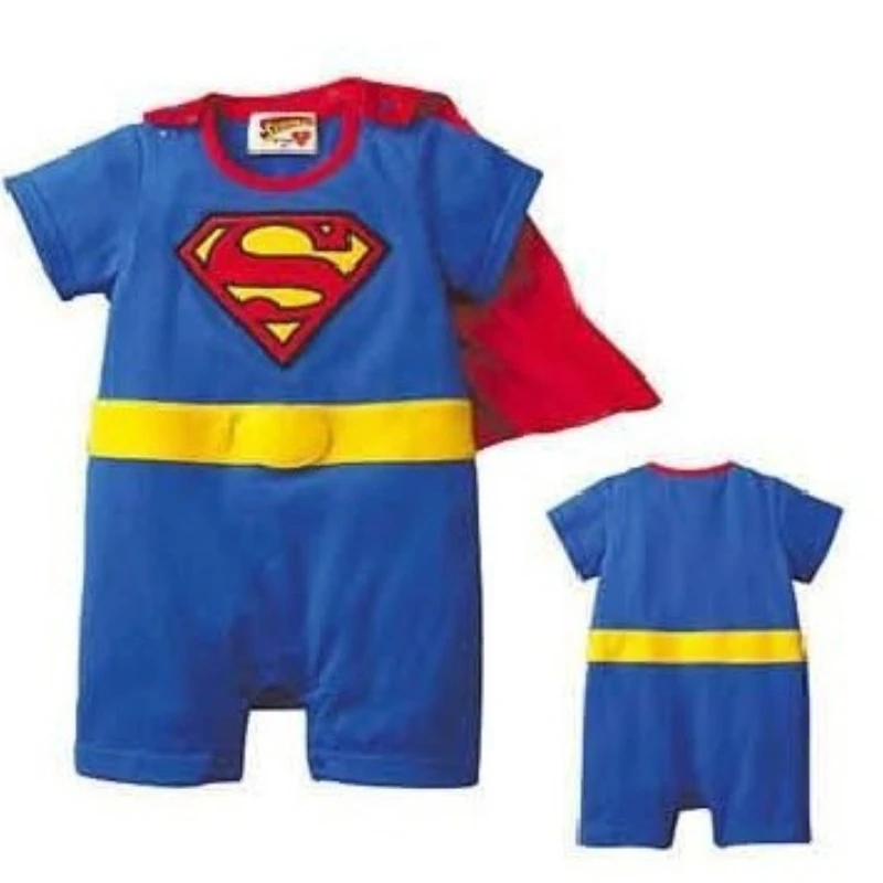 Marvel Super Helden Serie 0-2 Jaar Oude Mannen En Vrouwen Super Cool Lange Mouw Korte Mouw Baby Pak Jumpsuit Kleding Met Cape