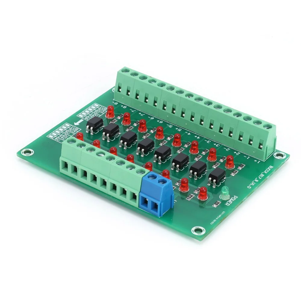 Isolator Converter DST-1R8P-N Optical Isolation Module 12V to 3.3V 20KHZ Relay Module 8 Channel Isolator Module Signal Isolation