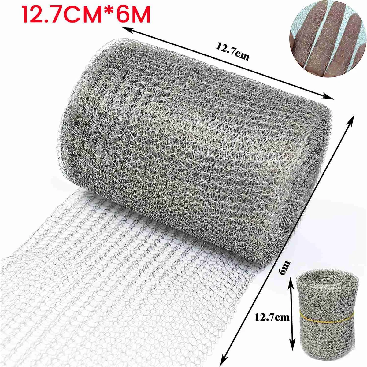 Wire Mesh Stainless Steel 12.7 cm x 6 m Wire Mesh Fine Mesh Stainless Steel Mesh Close Mesh for Protection