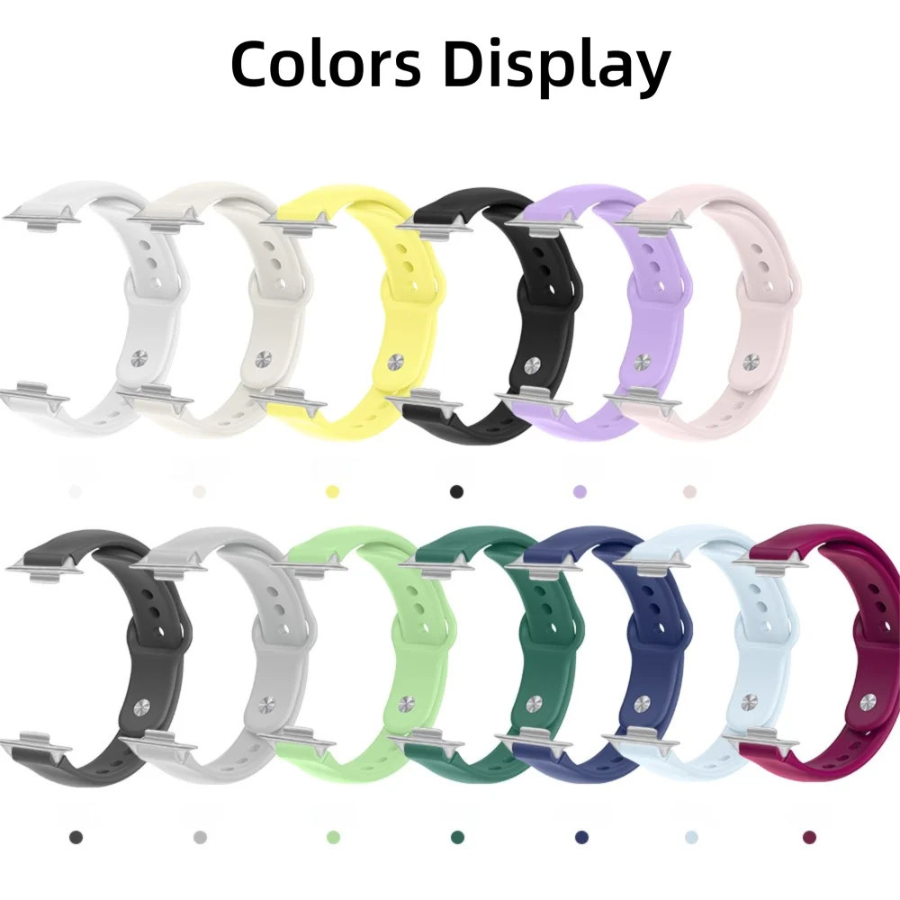 حزام حلقة سريع الإصدار لساعة Xiaomi Mi Band 8Pro 9Pro Redmi Band 4 5 بإبزيم عكسي خفيف الوزن من السيليكون الرياضي الذكي