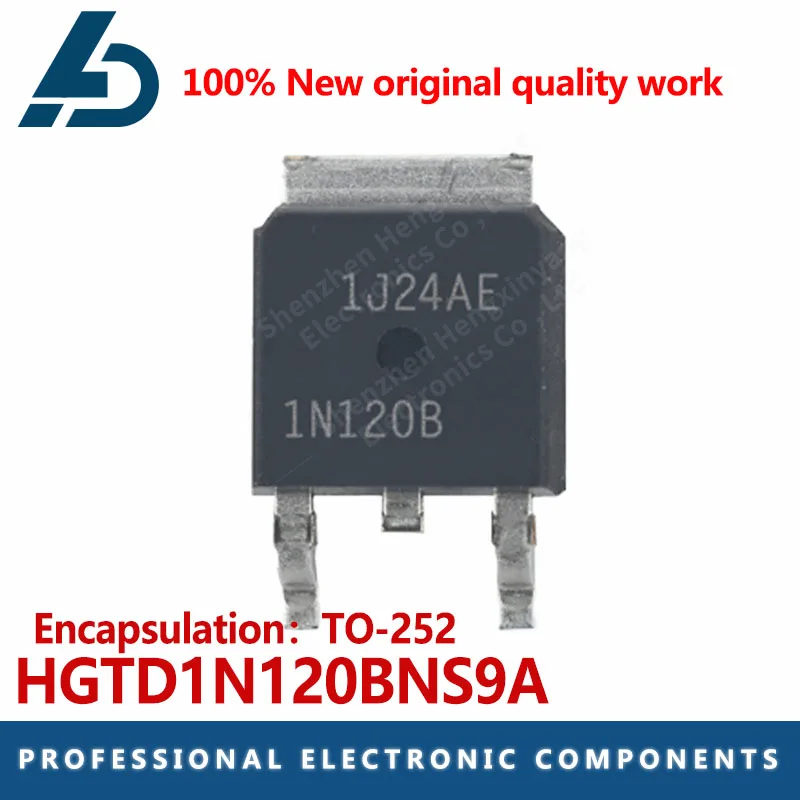 10PCS HGTD1N120BNS9A package TO-252 silkscreen 1N120B 1200V 5.3A 60W IGBT transistors