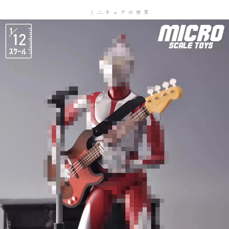 1/12 Scale Mini Musician Band Set– Electric Guitar & Bass Soldier Figures
