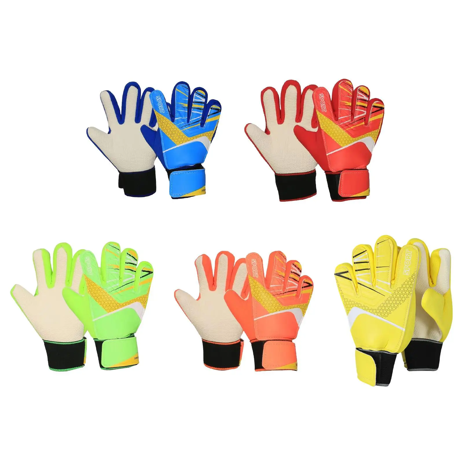 Guanti da portiere da calcio per bambini, antiscivolo, eleganti, resistenti all'usura, forniture sportive, durevoli, traspiranti, regalo per principianti