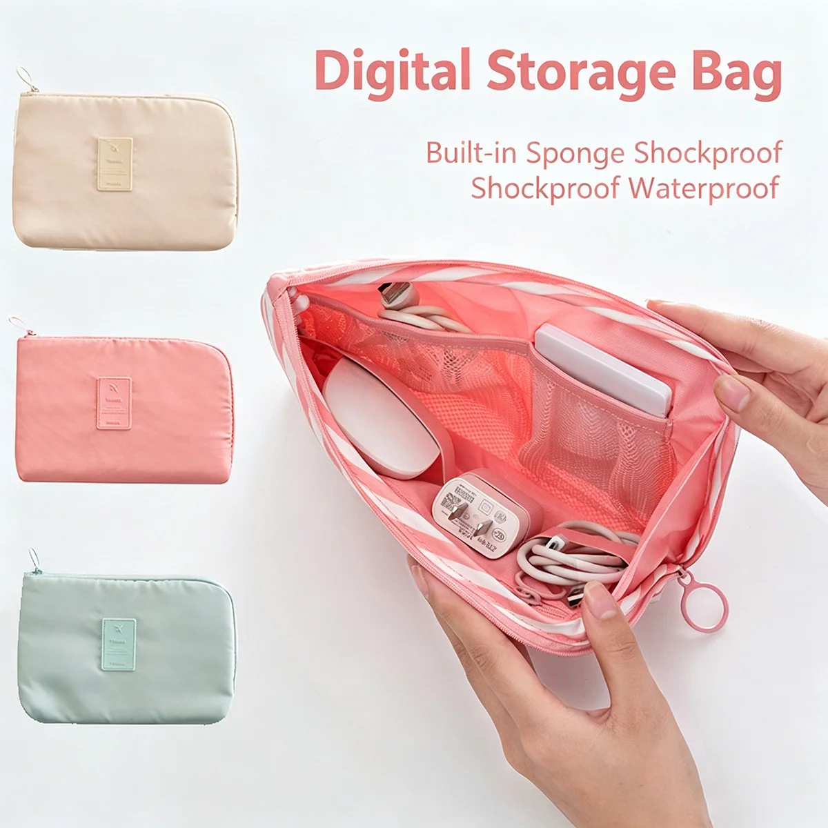 Travel Accessories Cable Storage Bag, Portable Digital USB Electronic Device Storage Bag, Travel Charger Holder, Data Cable Storage Box