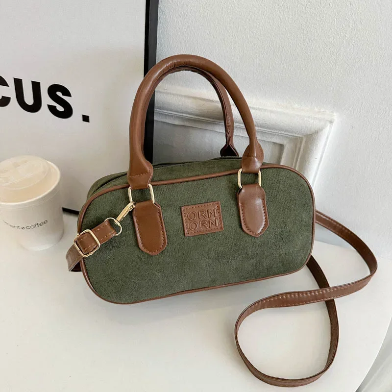 

Retro Fashion Simple Matte Texture Handbag Winter New Foreign Style Versatile Shoulder Bag Luxury Brand Women's Crossbody Bag