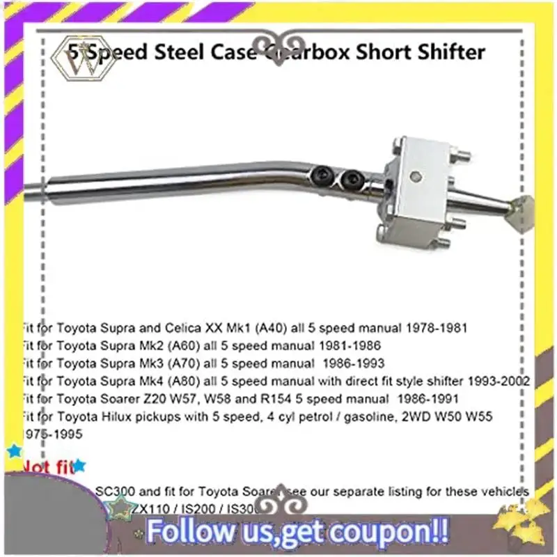 

ABXV-Короткий рычаг переключения передач для Toyota Supra Celica Hilux Pickup Benzyna Mk1 Mk2 Mk3 Mk4 W57 W58 R154 2WD 4-цилиндровый