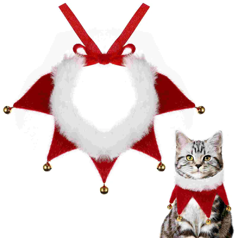 Christmas Halloween Pet Cloack For Cat Dog Puppy Red Clothes Costumes Scarf Gift Towel Necklace Grooming Accessories New Year