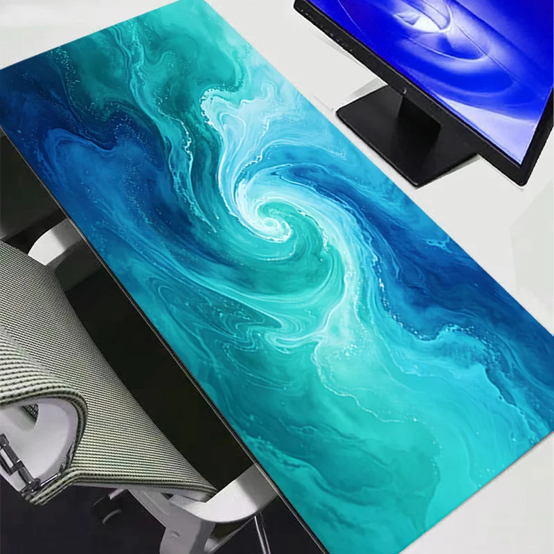 Mouse Pad Giant Wave PC Computer Desk Mat E-sports Gamer Extended Mouse Mat Blue carpet Non-Slip Gaming Mousepads For Best Gift