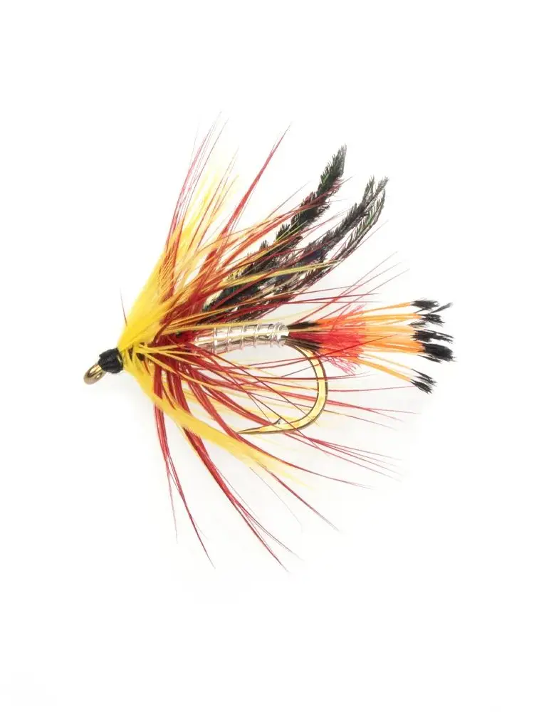 Vampfly-Leurres de pêche à la truite, 4 pièces, stadium Steelhead Fly, Soft Rooster Hackle, Peacock Herl Feather Wing Backing, Baits, Taille #10