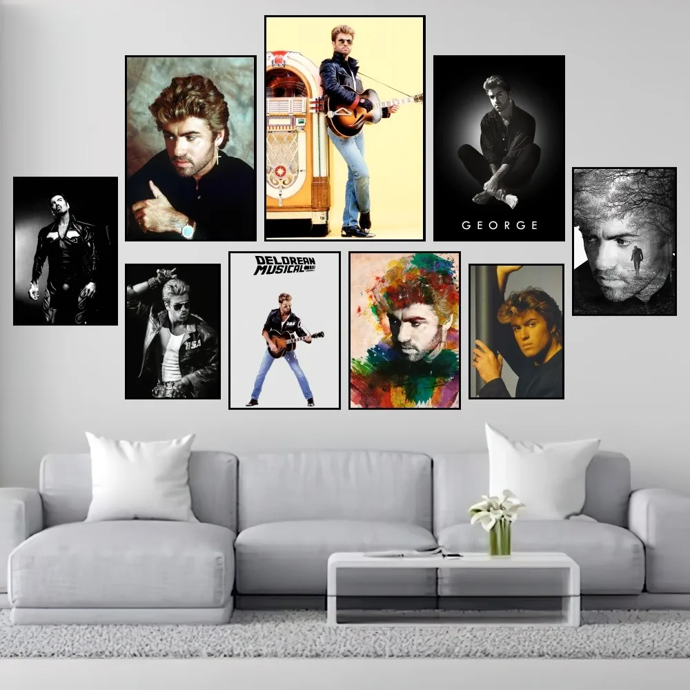 Singer George Michael Rock In Rio 2 Poster Prints Wall Painting Bedroom Living Room Decoration Office Small