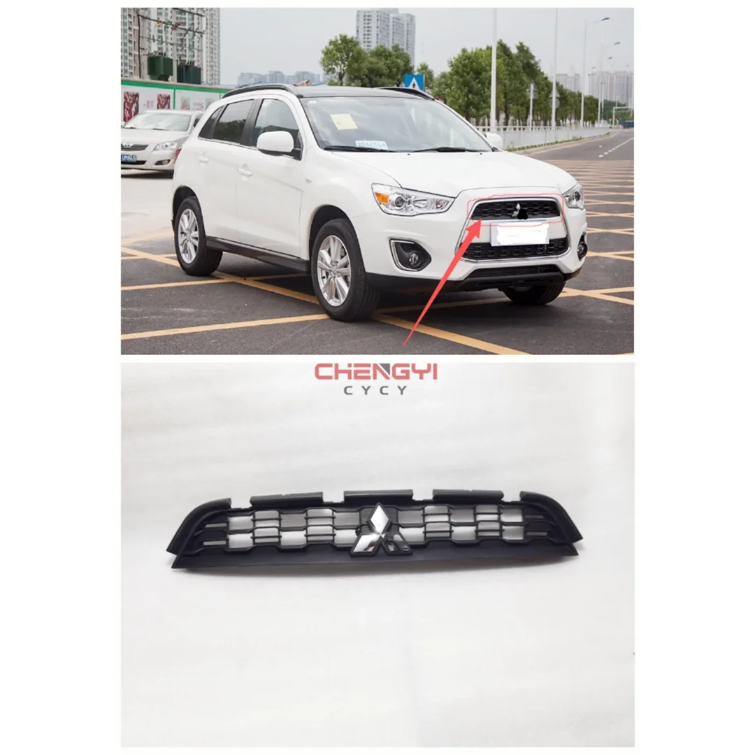 

Front Bumper Grille With Emblem Bumper Net For ASX RVR GA1W GA2W 6402A332 6402A288 (13-15)