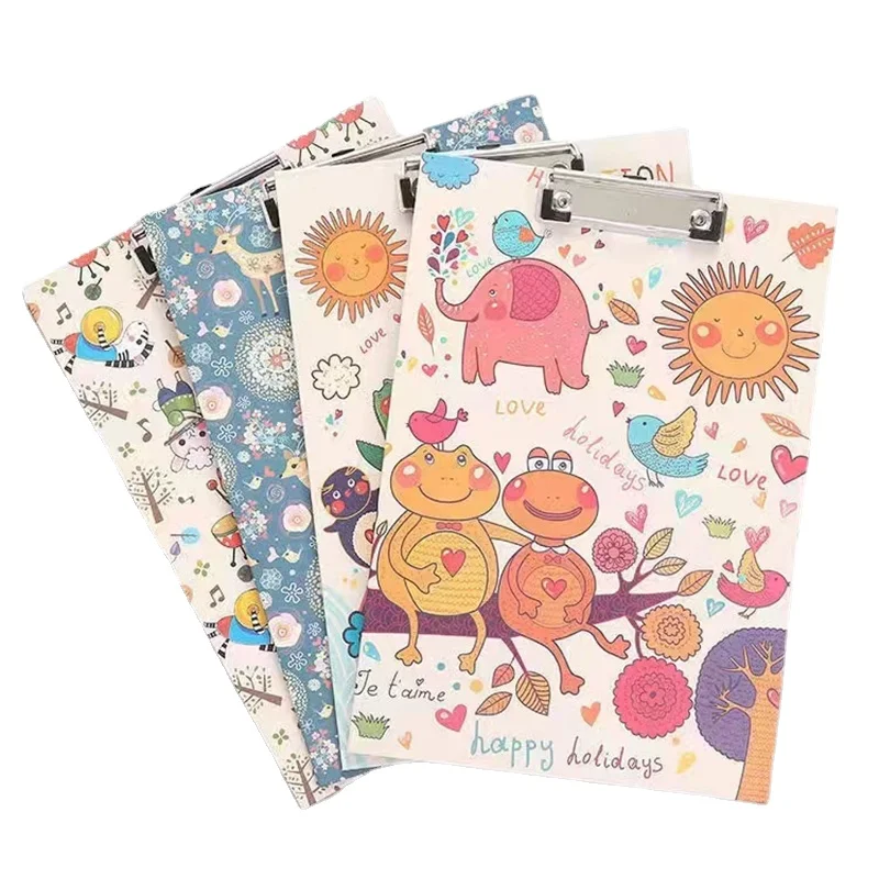 4pcs Cute Clipboards With Low Profile Metal Clip Clip Boards Holds 100 Sheets Standard A4 Letter Size For Students Teacher Nurse