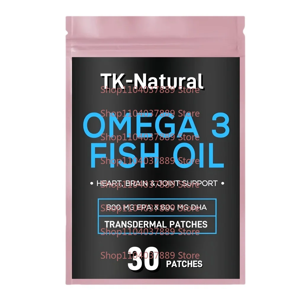 

30 пластырей «рыбий жир» Omega 3, с помощью транспварных заплат EPA и DHA — поддерживает мозг и сердце