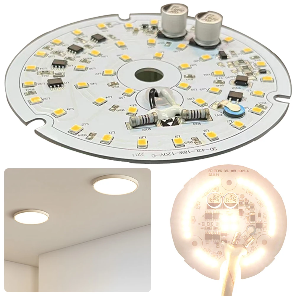 3.94 Inch Ceiling Fan LED Light Replacement 18W 1530LM Dimmable Ceiling Fan Retrofit Kit Ceiling Flush Light Replacement Panel
