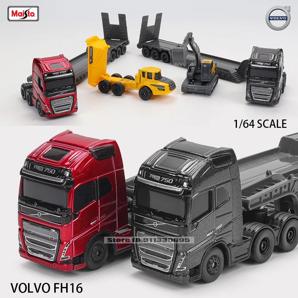 Maisto 1:64 SCANIA 770 S Volvo Gabelstapler Transportfahrzeug Bagger Druckguss Präzisionsmodellauto Modellsammlung Geschenk