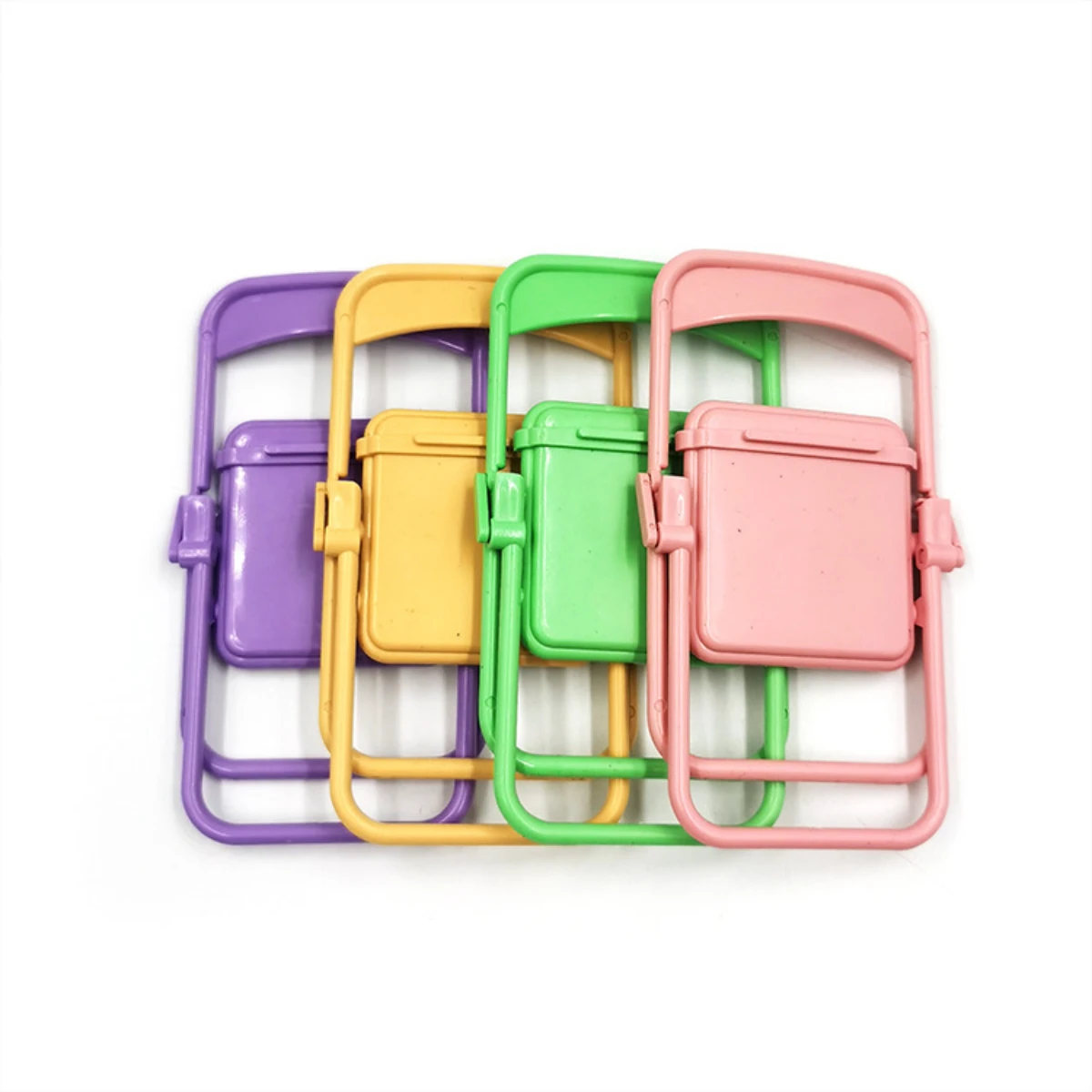 Folding chair desktop phone stand macaron colored stool stand ornament portable lazy person stand