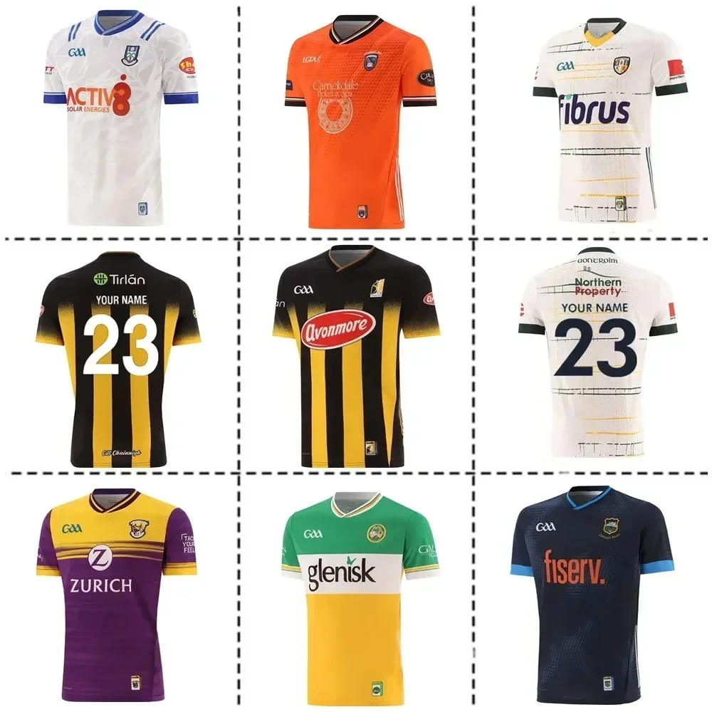 2024 Kilken GAA Home Jersey Shirt Mens Offaly GAA Home Jersey 2024 Rugby Jersey Monaghan GAA Home County Jerseys Size:S-5XL