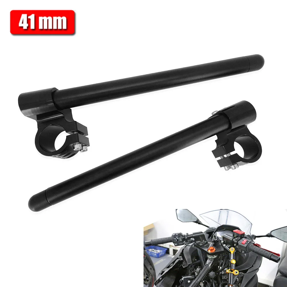 

41mm Fork Motorcycle 1" Rise 22mm Clip Ons Handlebar for Honda VT750 Shadow ACE Aero 1100 CBR600F2 F3 CB750 CBR400 Goldwing 1200