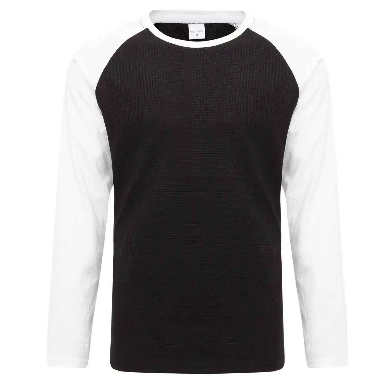 

Мужская футболка оверсайз с рукавом реглан, длинный рукав, полосатый узор, базовый стиль, удобный крой, повседневная одежда для любого сезона