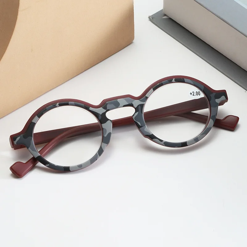 

New Retro Small round Frame Reading Glasses Faionable Trendy Eye Protection Reading Glasses No Harm to Eyes Resin Lens