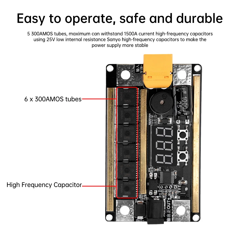 99-Speed Digital Spot Welder DIY kit For 18650 Lithium Battery 12V GX591 Mini Welding Machine Control Board 0.1-0.2mm Weldable