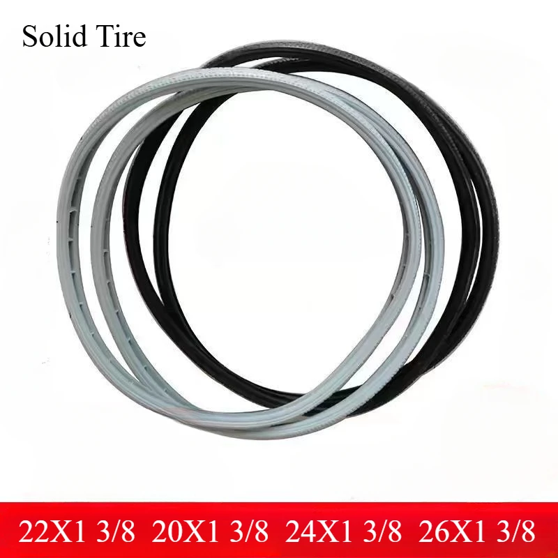 SOLID TIRES 20 22 24 26Inch 22/20X1 3/8 24X1 3/8 26X1 3/8 No inflation Tire Solid Tire Manual Wheelchair Rear Wheel