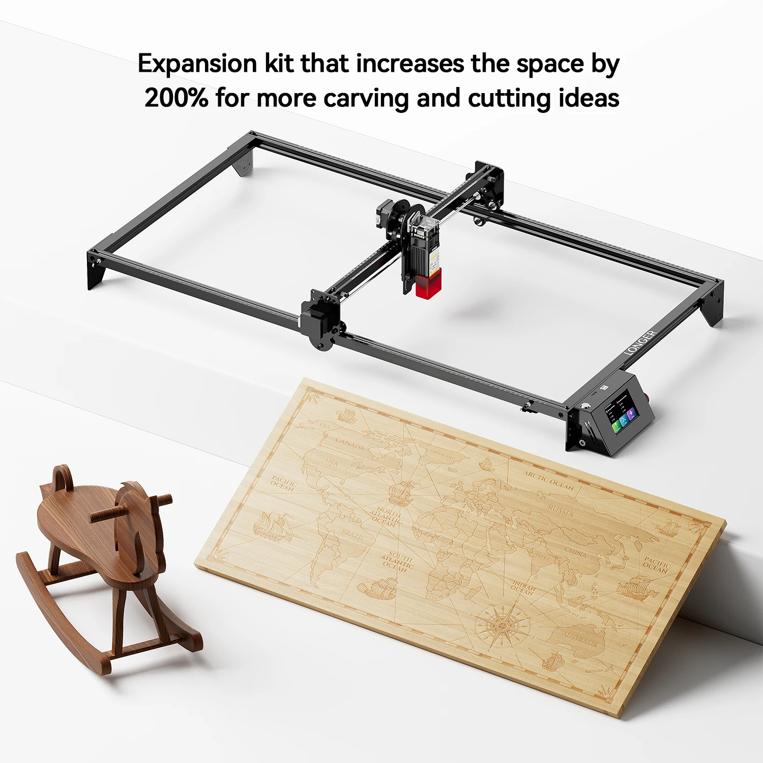 ชุดขยายแกน Y เครื่องแกะสลักเลเซอร์ยาวสำหรับเครื่องแกะสลักเลเซอร์ RAY5 5W/10W/20W