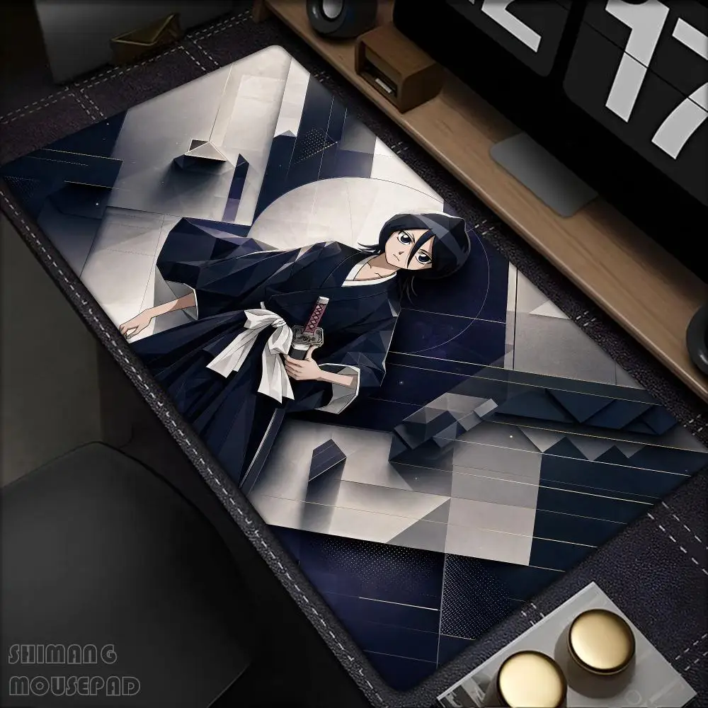 Mouse Pad PC Non Slip B-bleach Rukia Kuchiki Mousepad Laptop Gamer Cabinet Keyboard Pad Office Computer Gaming Desk Mouse Mat