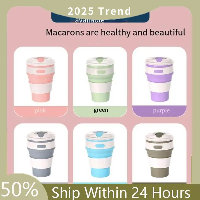 

A35F New Silicone Foldable Travel Cup-Camping Cup, Foldable Water Cup, Adult Drinking Cup With Lid,