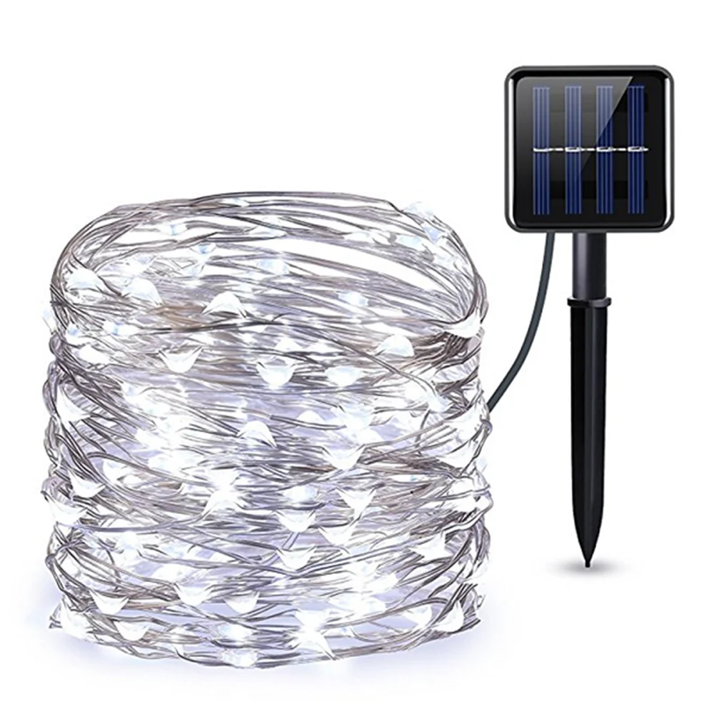 Solar String Lights 12m 100 LED Waterproof Outdoor Garland Solar Power Lamp Christmas For Garden Decoration