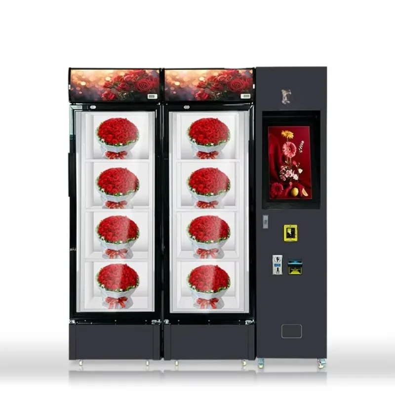 FOODLINE Customized Newest Original Rose Vending Machine Flexible Deployment Refrigerated Flower Vending Machine for 6/8 Items