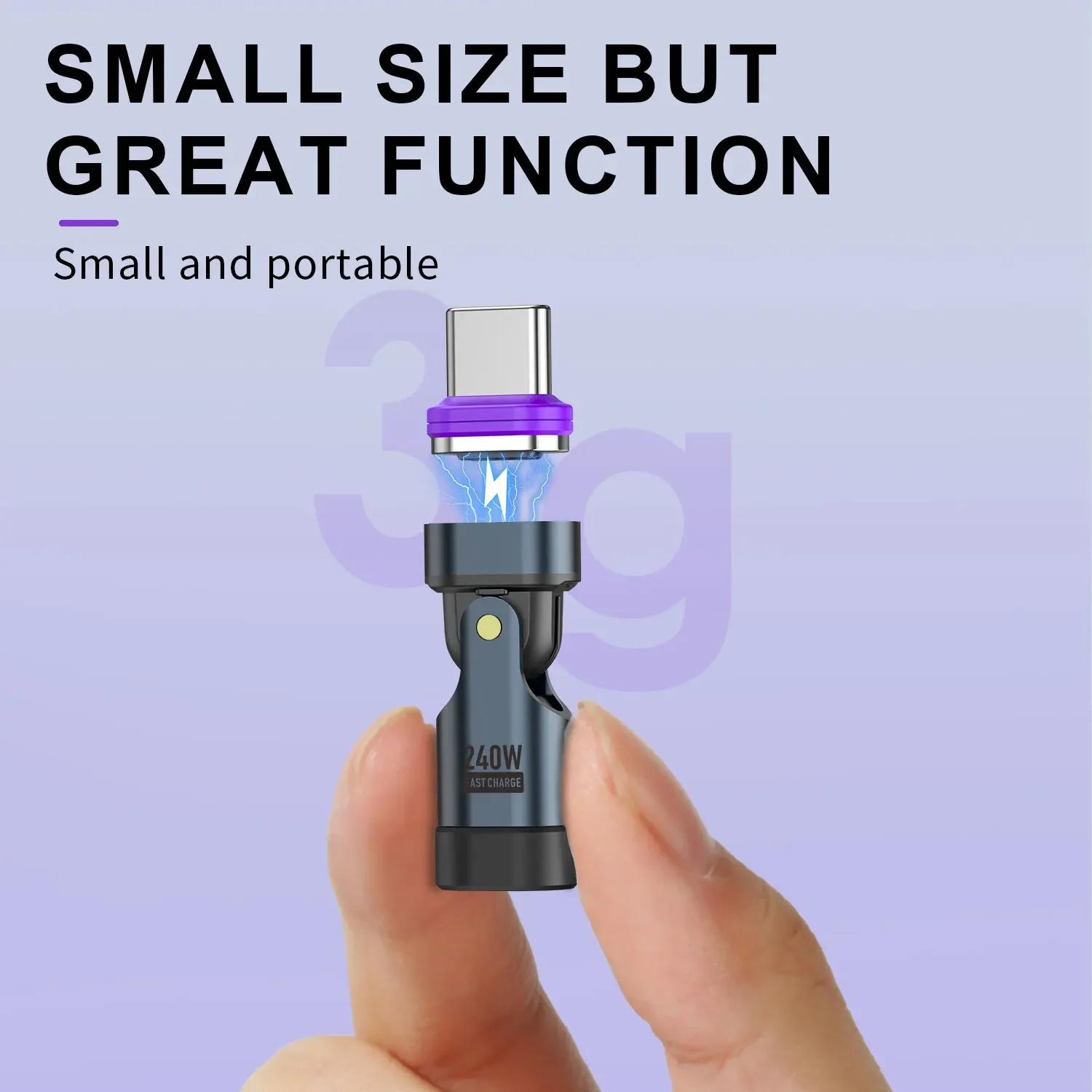 USLION 240 واط نوع C محول USB-C إلى نوع-C كابل شحن سريع المغناطيسي USB C أنثى محول لماك بوك آيفون 16 15 Xiaomi #5