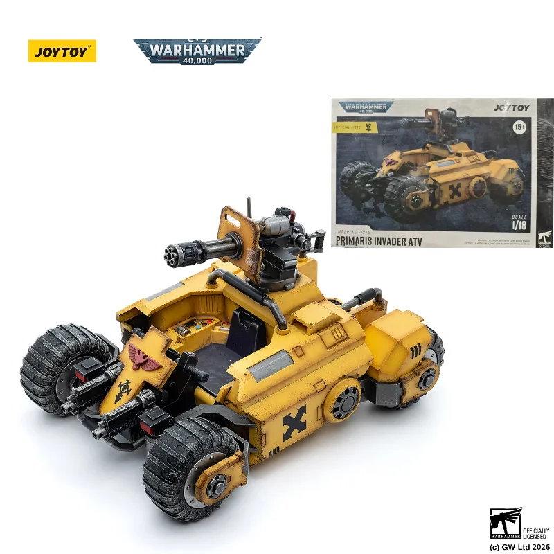 

IN STOCK JOYTOY Warhammer 40K Imperial Fists Primaris Invader ATV 1/18 JT4546 Sci-Fi Articulated High Detail Collectible Vehicle