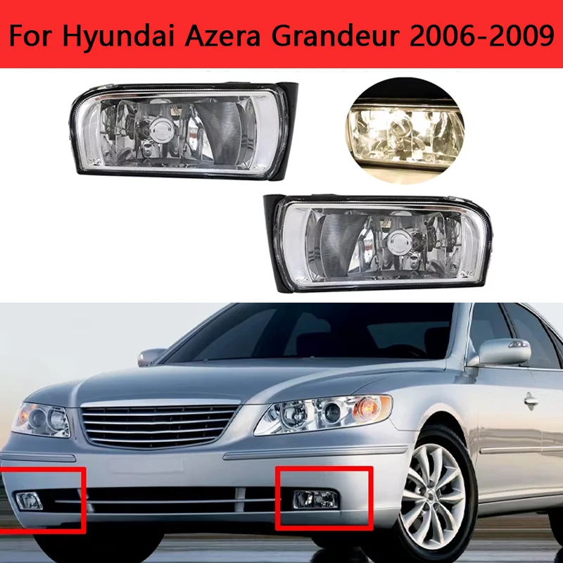 

Car Front Bumper Fog Light Assembly For Hyundai Azera Grandeur 2006 2007 2008 2009 Foglamp With Bulbs 92201-3L100 92202-3L100