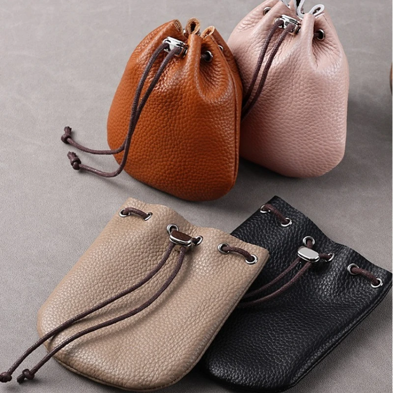 Leather Drawstring Pouch Men and Women Coin Purses Medieval Coin Organizer Storage Pouch For Necklaces, Rings & Earrings