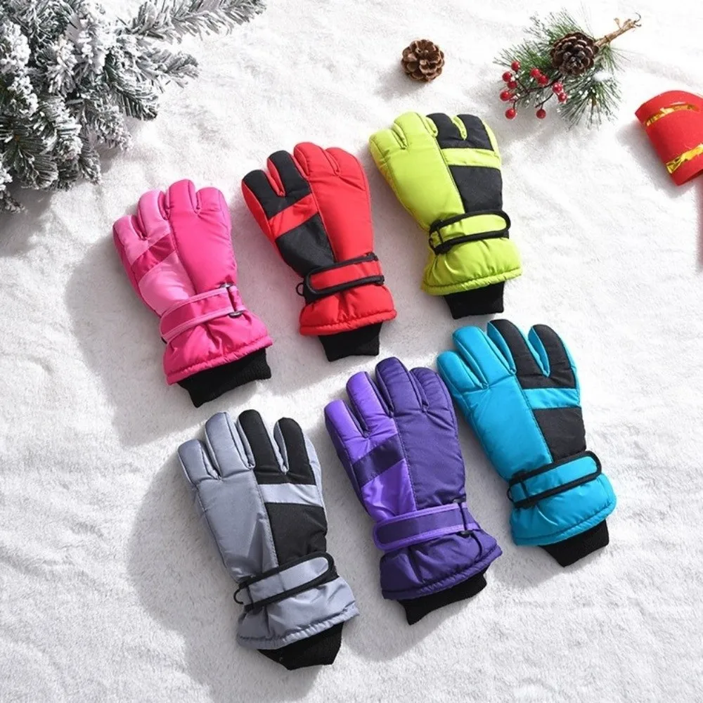 Warm Winter Snow Gloves Windproof Winter Grade Warm Skiing Gloves Breathable Fabric Machine Washable Windproof Cycling Gloves