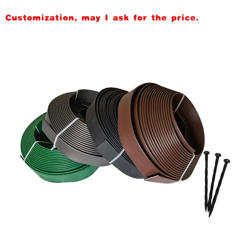 custom.Multi Color Plastic Fence Factory Direct Stadium Garden Fence Strip Stone Grass Barrier Landscape Border Ed
