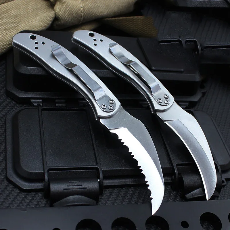 Coltello pieghevole tattico da esterno multifunzionale coltello da tasca portatile da campeggio EDC per sopravvivenza nella natura selvaggia