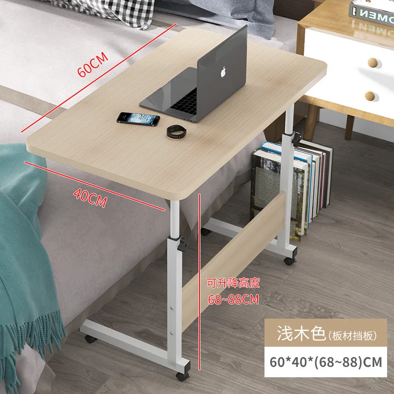 Adjustable Computer Table Portable Desk Turning Bed Table for PC Can Be Lifted Desk with Colorful Wheel Folding Computer Desk