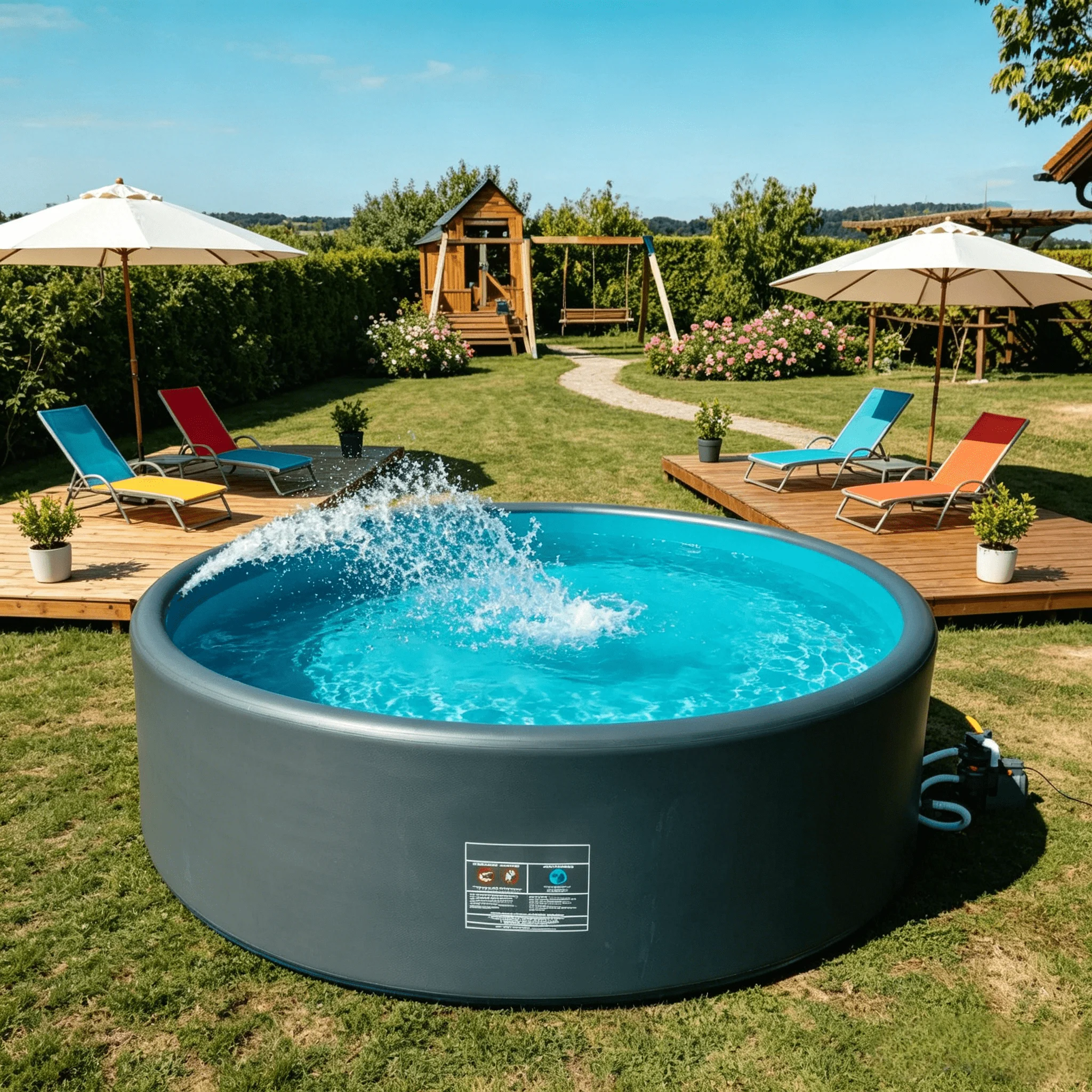 Custom Logo and Size Adult Above Ground Pool Large Family Backyard Inflatable Swimming Pool Commercial Children Fun Water Park view 6