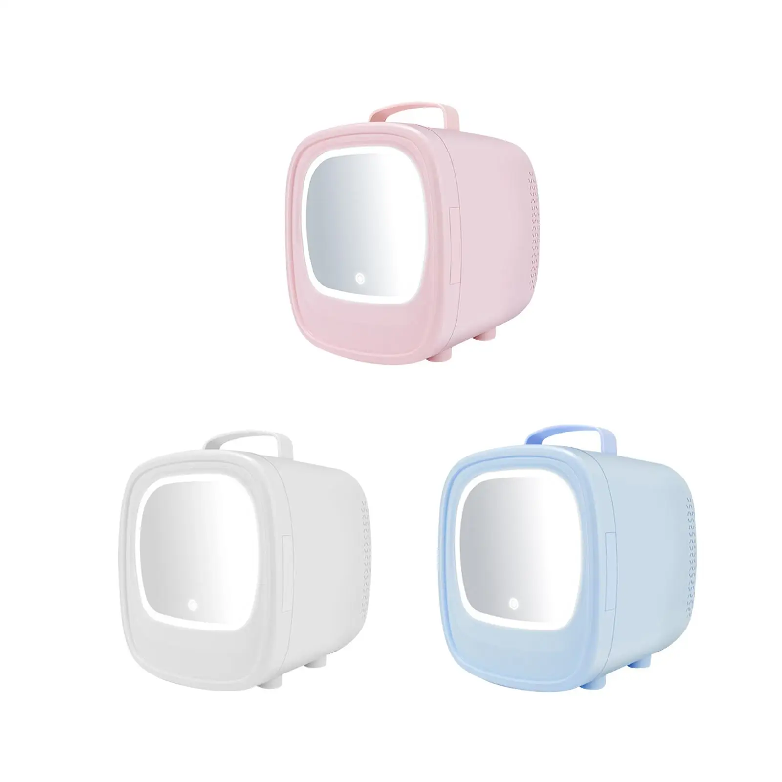 

Skincare Fridge Small Cooler and Warmer with LED Mirror Portable Makeup Fridge for Beauty Beverage Skincare Cosmetic Drinks