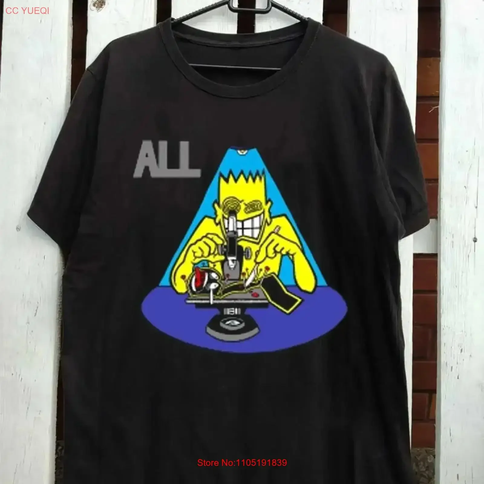 جديد ريترو جميع الفرقة تي شيرت للمروحة الأسود حجم OB191 خمر غسلها عادية تنفس أوم موضة مريحة لينة خمر