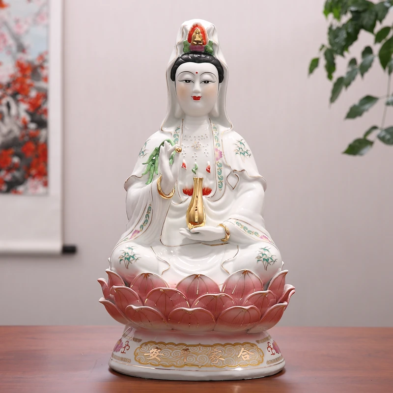 Wholesale Buddha statues Family worship TU DI GONG God of wealth AN SONG ZI GUAN YIN statue Bring good luck Recruit